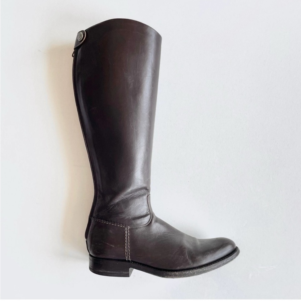 Elegant Brown Leather Riding Boots